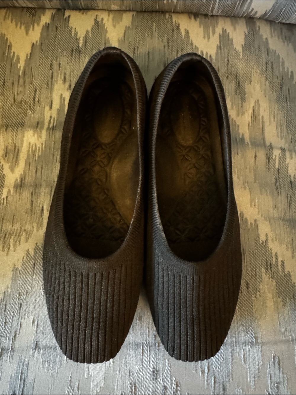 Women's Black Knit Ballet Flats